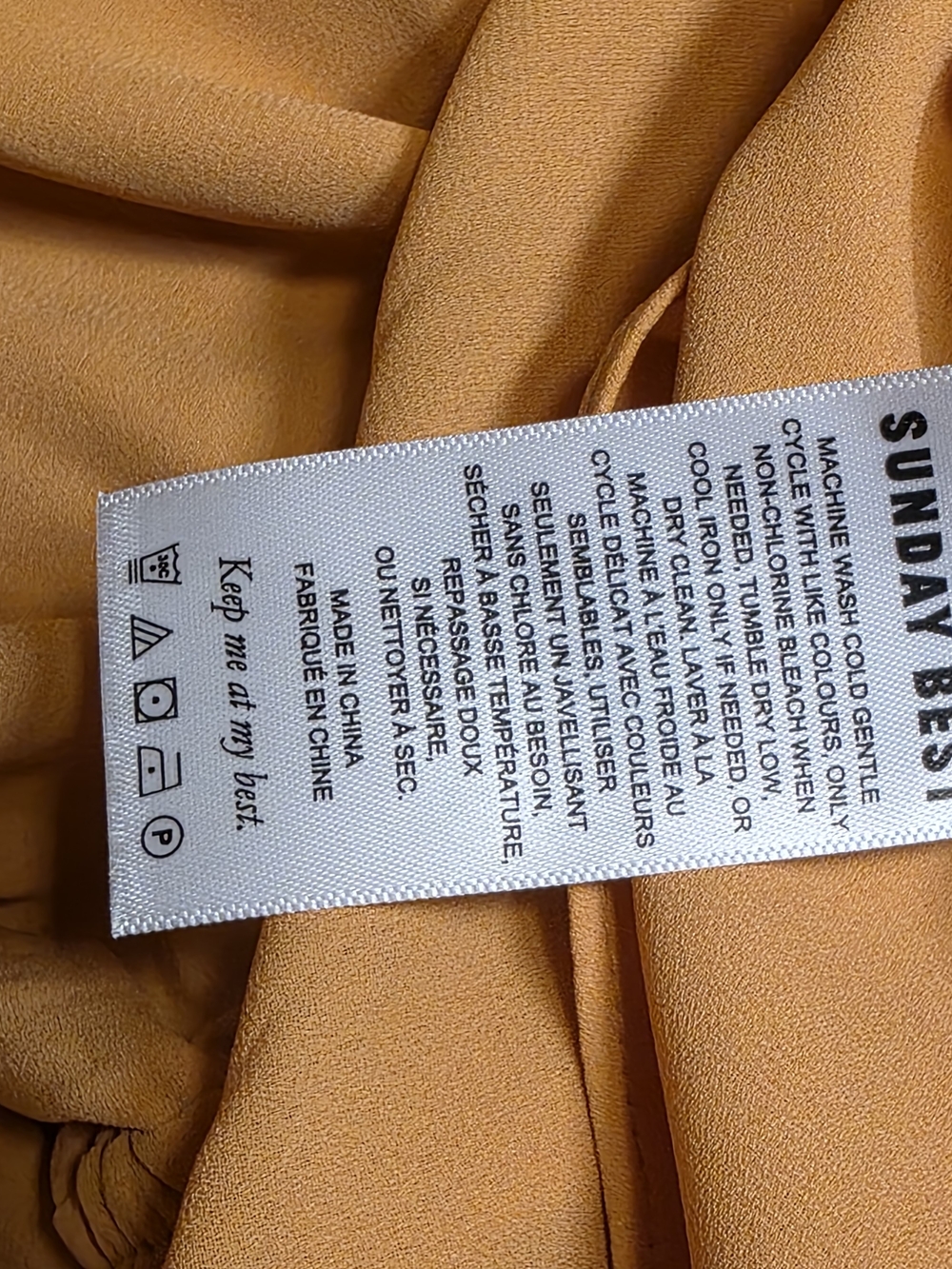 NWOT Aritzia Sunday Best Blixen Chiffon Mini Dress - Mustard Yellow Size M - Picture 5 of 9